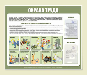 С01 Стенд охрана труда (1200х1000 мм, пластик ПВХ 3 мм, алюминиевый багет серебряного цвета) - Стенды - Стенды по охране труда - . Магазин Znakstend.ru